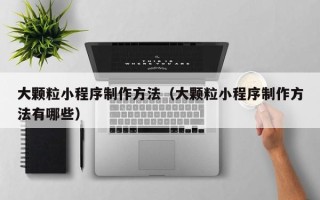 涟源大颗粒小程序制作方法（大颗粒小程序制作方法有哪些）