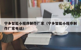 涟源宁乡智能小程序制作厂家（宁乡智能小程序制作厂家电话）